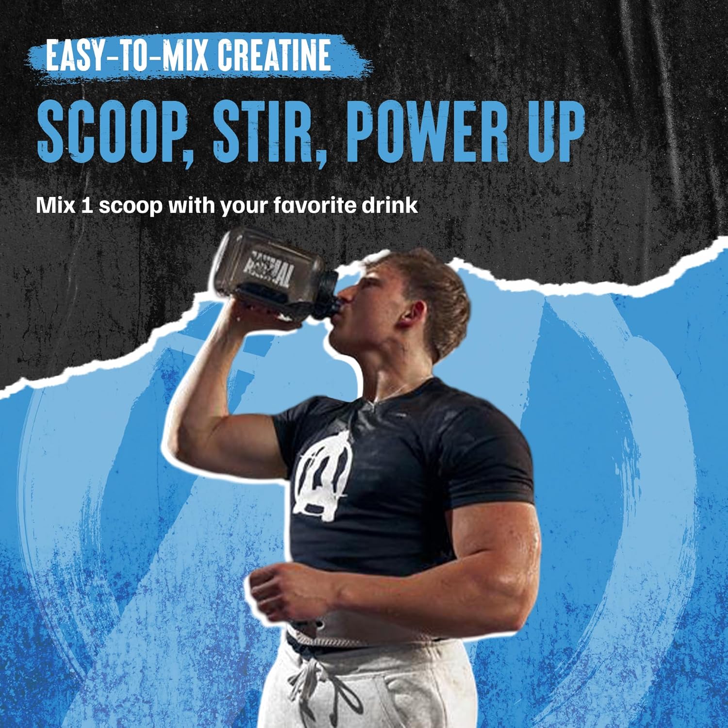 Animal Creatine Monohydrate Powder - Micronized Creatine for Women and Men, Supports Muscle Growth, Strength, Endurance, Recovery and ATP Production, Gym & Workout Supplements - Unflavored, 500g
