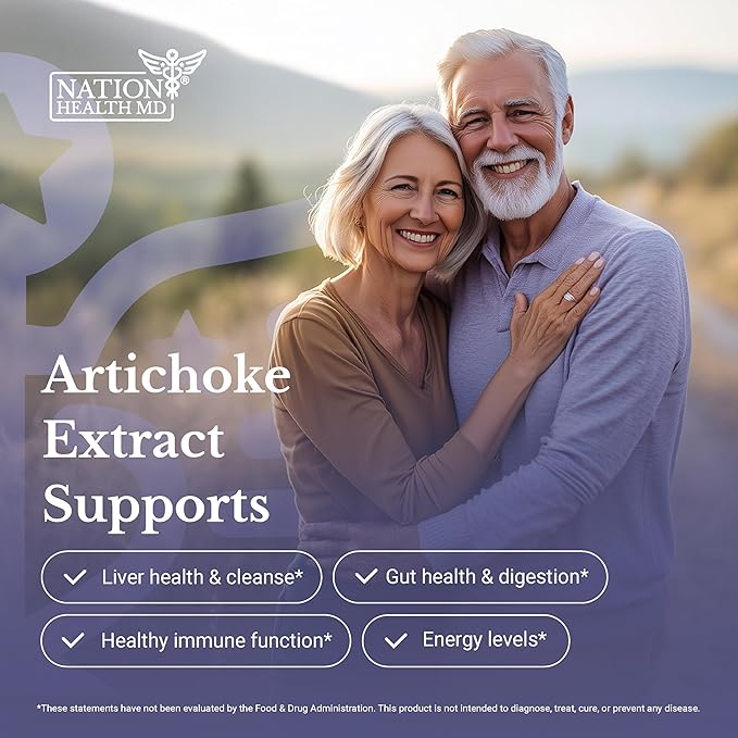 Artichoke 500 mg - Natural Artichoke Leaf Extract for Liver Health Supplement - Digestive Support for Women & Men - Vegan, Dairy & Gluten Free, Non-GMO - 30 Capsules