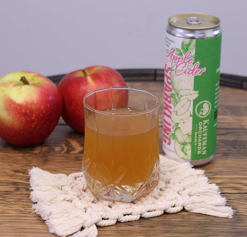Kauffman Orchards Sparkling Apple Cider, 12 oz. Can (Pack of 6)
