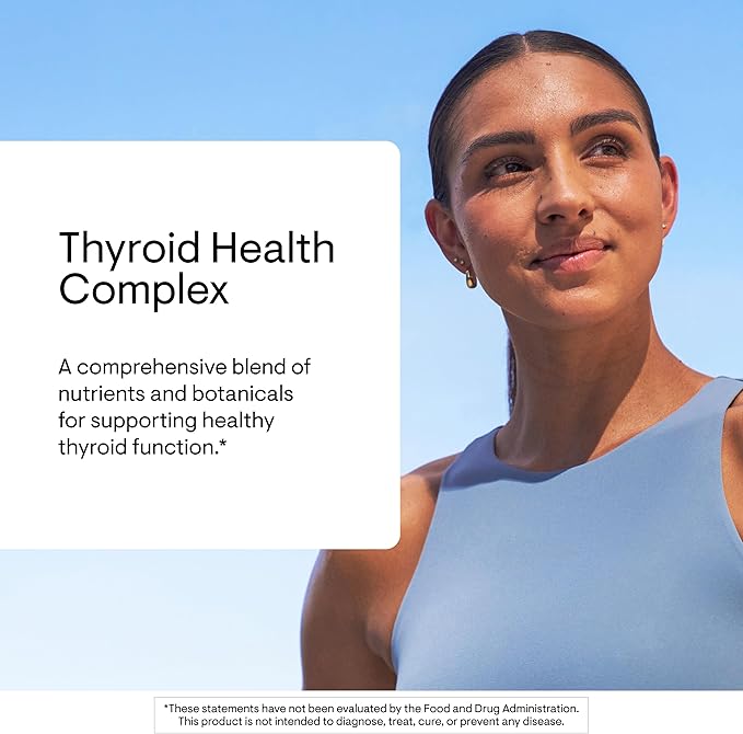 THORNE - Thyroid Health Complex (Formerly Thyrocsin) - Thyroid Cofactors for Thyroid Function Support* - Vitamins B12, C & E, Ashwagandha, Iodine, Zinc, Selenium, Copper & L-Tyrosine - 60 Servings