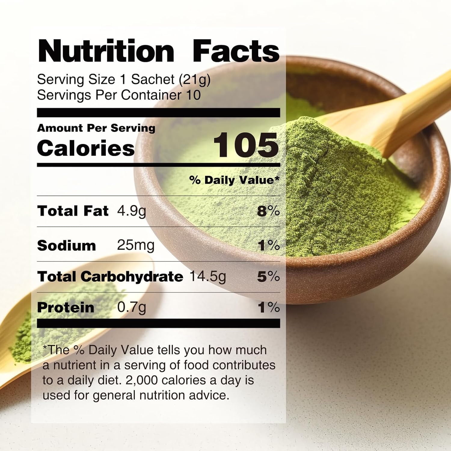 GANOHERB Mushroom Matcha Latte Powder, 7.4 Ounce, 7 Superfood Mushrooms with 25% Beta-Glucans, Lions Mane, Reishi, Chaga, Coconut Powder, Ceremonial Grade Matcha Latte Green Tea