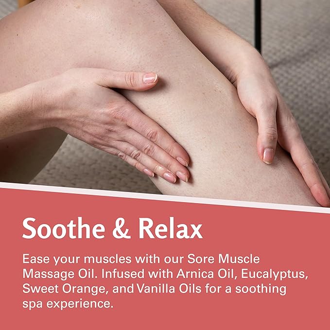 M3 Arnica Sore Muscle Massage Oil with Collagen, Stem Cells, and Menthol, Anti-Cellulite Therapy for Full Body, Fast-Absorbing Multipurpose Treatment