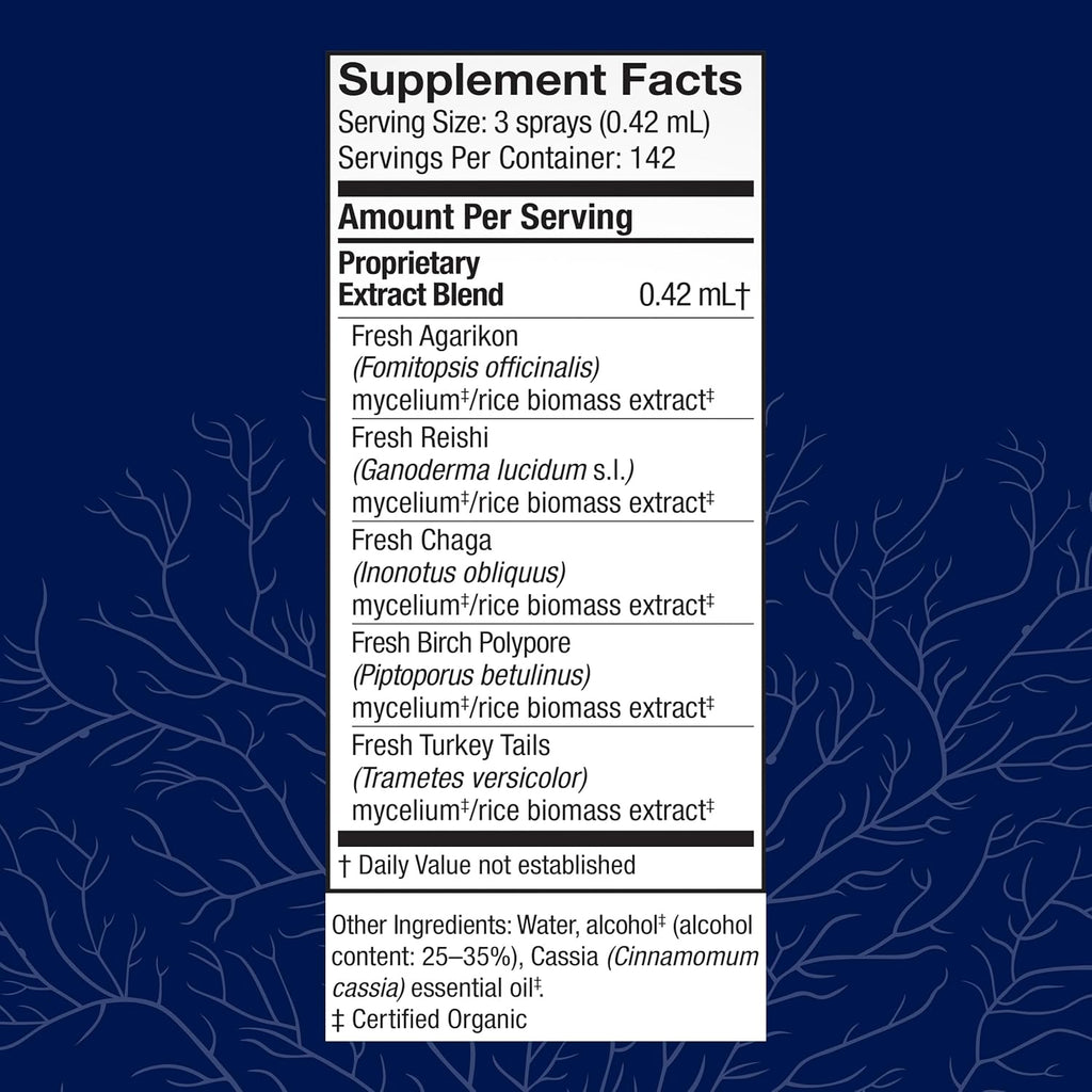 Host Defense MycoShield Throat Spray - Immune Health Support - Dietary Mushroom Supplement with Chaga, Reishi, Turkey Tail & More - On-The-Go Immune Support - Cinnamon Flavor, 2 fl oz (142 Servings)*