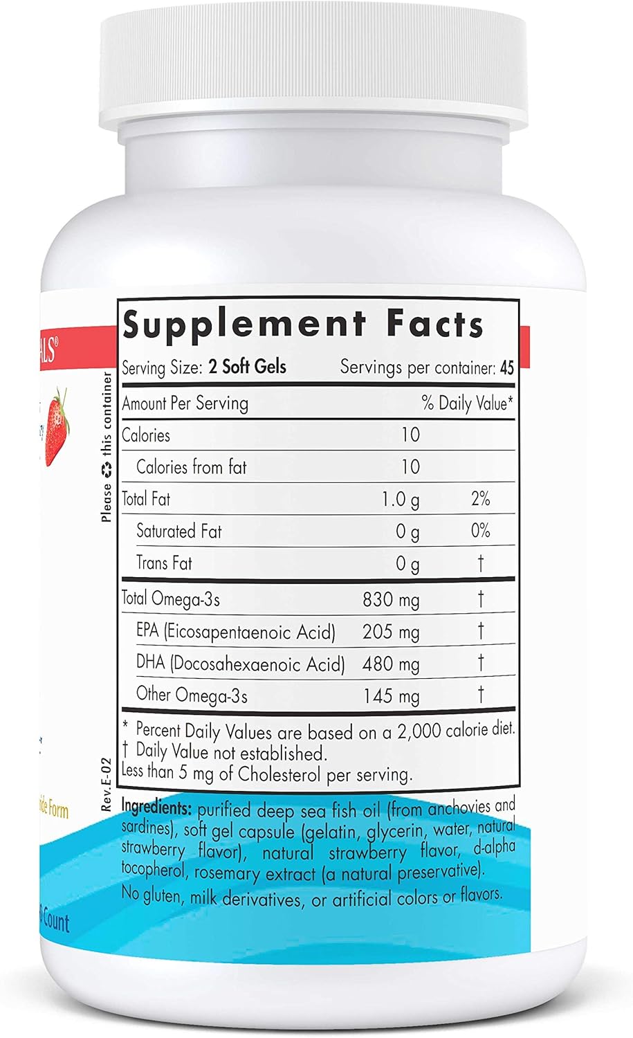 Nordic Naturals DHA, Strawberry - 90 Soft Gels - 830 mg Omega-3 - High-Intensity DHA Formula for Brain & Nervous System Support - Non-GMO - 45 Servings