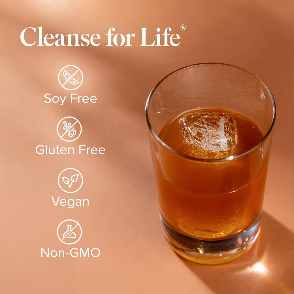 Isagenix Cleanse for Life - Powder Supplement for Cleanse Drink with No Laxatives or Diuretics - Support Metabolism with Vitamin B12 & Niacin -Peach Mango -3.4 Oz (16 Servings)