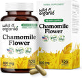 Wild & Organic Chamomile Extract Capsules 800 mg - Relaxation & Digestive Support - Chamomile Flower Extract Supplement - Matricaria Recutita Herb - Vegan, No Fillers, Non-GMO - 120 Count