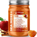Irish Sea Moss Gel Raw - Wildcrafted Superfood Seamoss Gel - Apple Cinnamon Flavor, Vitamin and Mineral-Rich from Pristine Caribbean Waters, Immune and Digestive Health Support - 10 oz