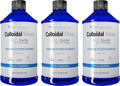 Colloidal Silver Liquid - 12 PPM Premium Silver Solution, 60 MCG Per Serving, All Natural, Vegan Immune System Support, Ionic Silver Water Daily Mineral Supplement (3-16 Fl oz Bottles)