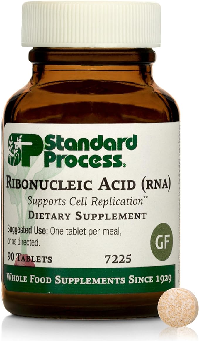 Standard Process Ribonucleic Acid RNA - Cell Development Support - Aids Protein Synthesis - Vegan, Gluten-Free, Non-Soy, & Non-Grain - 90 Tablets (90 Servings)