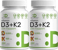 DEAL SUPPLEMENT 2 Pack Vitamin D3 5,000 IU + K2 MK7 Softgels, 500 Count | 2-in-1 Complex | Supports Heart, Bone, Teeth & Immune Health | Easy to Swallow