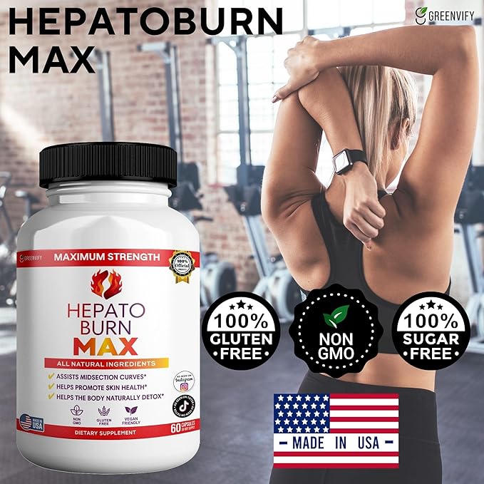 Hepato Burn Max, Maximum Strength Natural Detox Supplement, 60 Capsules, Vegan, Gluten Free (1)