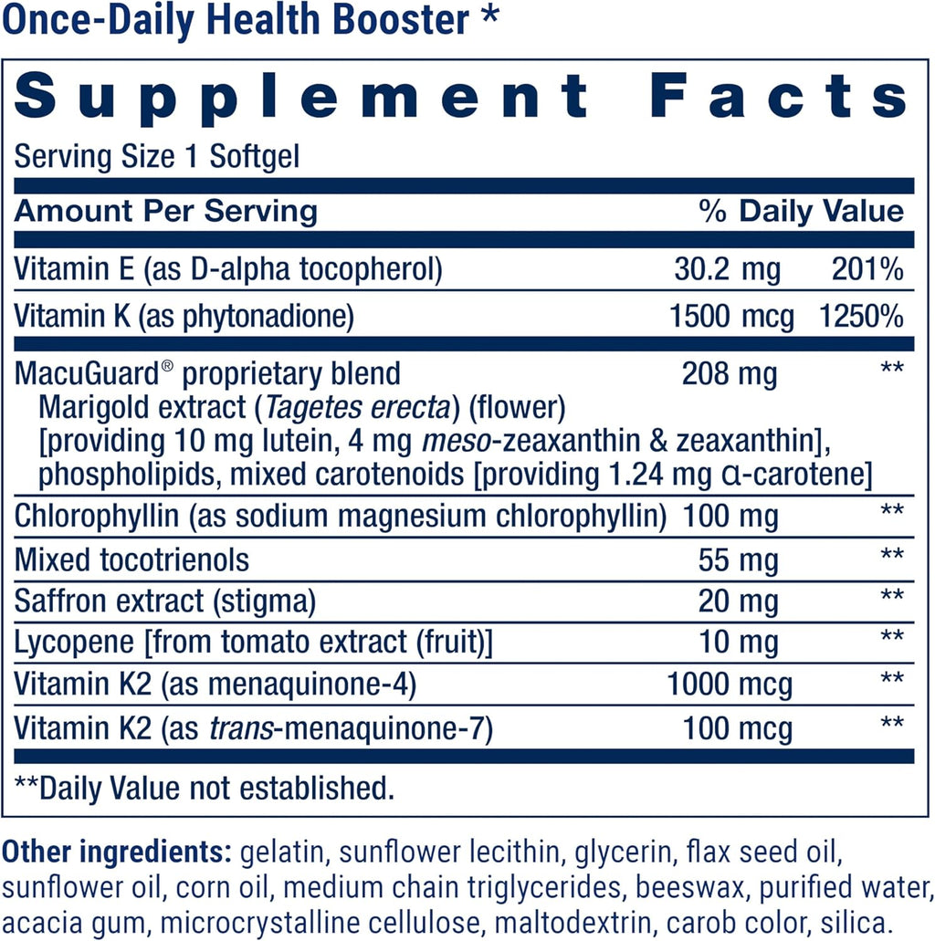 Life Extension Comprehensive Nutrient Packs Advanced, Curcumin, Fish Oil, multivitamin, CoQ10, multis and Supplements, 30 on-The-go Packets, Gluten-Free, Non-GMO