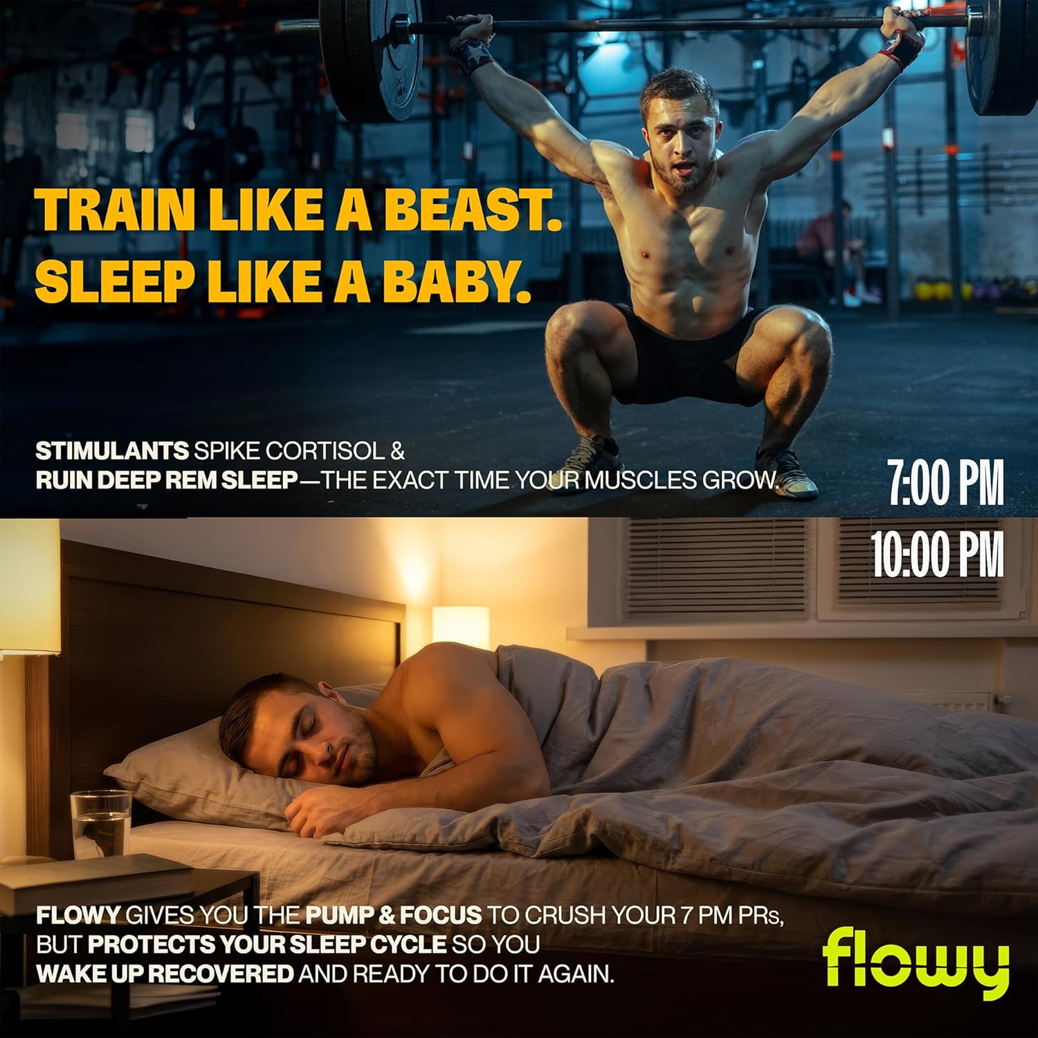 flowy Stim Free Pre Workout – Caffeine-Free Pump Supplement & Nitric Oxide Booster | L-Citrulline, All Natural Electrolytes for Hydration | Lemon Lime, 30 Servings