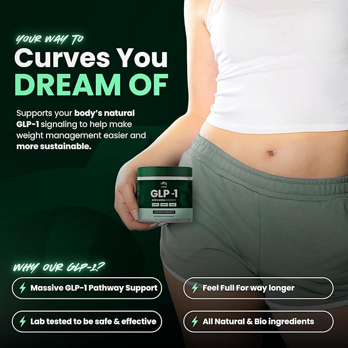 Ultimate GLP-1 Supplement for Men and Women, Akkermansia Probiotic - Natural GLP1 Supplements | 120 Tablets, 4 Months Supply