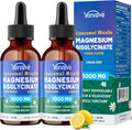 Magnesium Bisglycinate– High Absorption Liquid Magnesium Complex – Liposomal Micelle Chelated Magnesium Supplement – Sleep, Muscle, Heart, Calm– Sugar Free, Vegan, 60ml (2 Bottle)