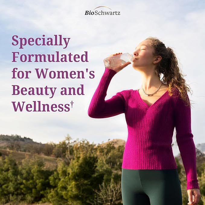 BioSchwartz Primal Beef Organ Supplement for Women - 60 Capsules - Grass-Fed & Pasture-Raised - Supports Healthy Hair Skin and Nails, Hormone Balance - with Bovine Liver, Kidney, Heart, Uterus Powder