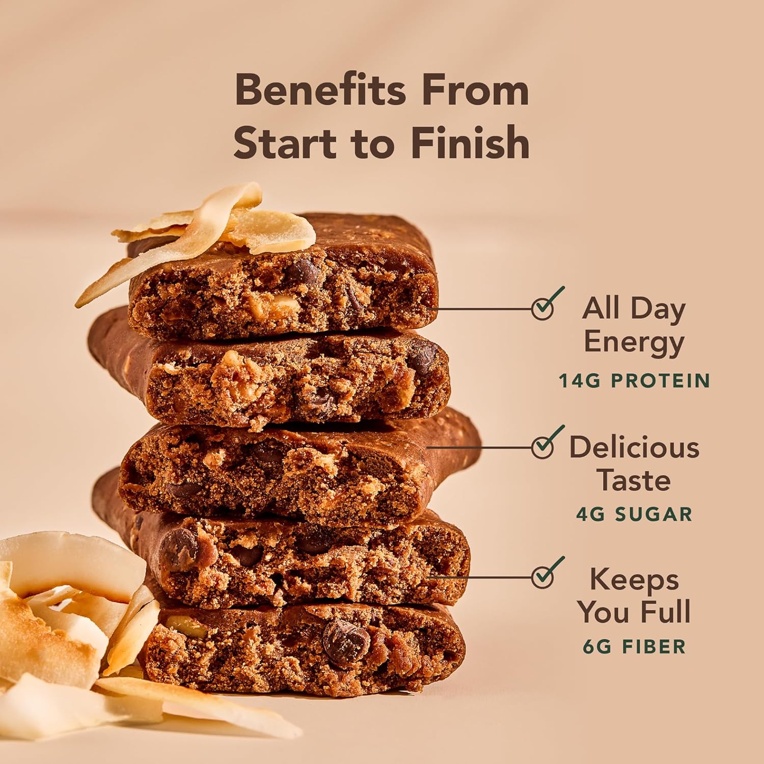 ALOHA Organic Plant Based Protein Bars - Chocolate Coconut Almond, Vegan, Low Sugar, Gluten-Free, Low Carb, Non-GMO, No Stevia, No Erythritol - 12 Count (Pack of 1)