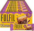 FULFIL Protein Snack Bars, Chocolate Peanut Caramel Flavored, Gluten Free with 15g Protein, Pantry Staples, 12 Count