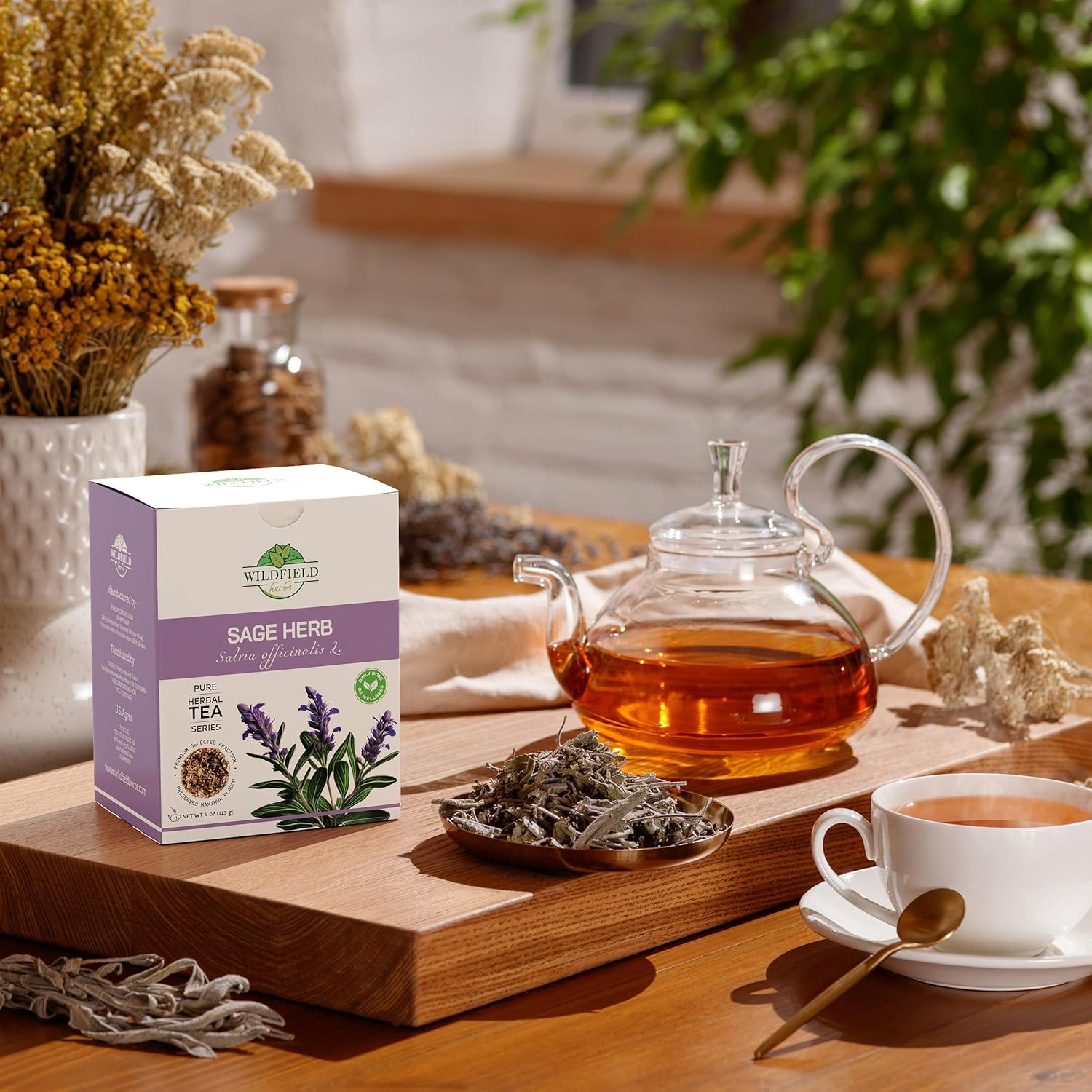 4 oz. Dried Sage Herb Herbs Tea (Salvia Officinalis) - 113g (4 oz) Herbal Tea Salvia Sage