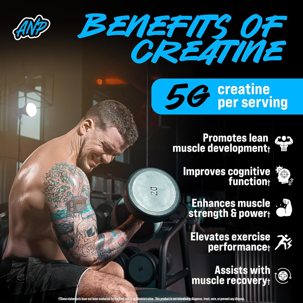 Creatine Monohydrate Gummies 5g for Men & Women | 1.25g Creatine per Gummy for Muscle Growth, Endurance, Recovery, & Focus | Vegan, Non-GMO, Gluten-Free | Sour Raspberry Lemonade Flavor | 120 Count