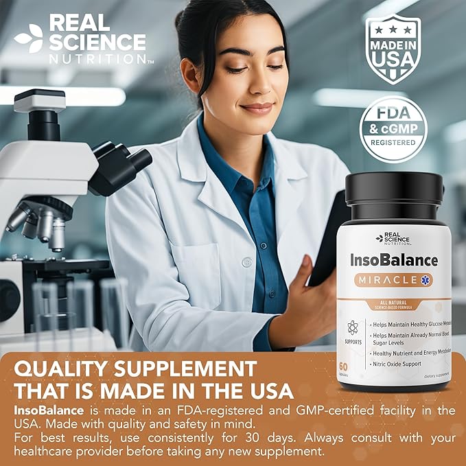 Real Science InsoBalance Miracle – Natural Supplement for Hormone Balance for Women – Supports Metabolic Wellness, Energy & Cycle Rhythm – VIT C, K & B + Nitric Oxide Support – Made in USA, 60 Caps
