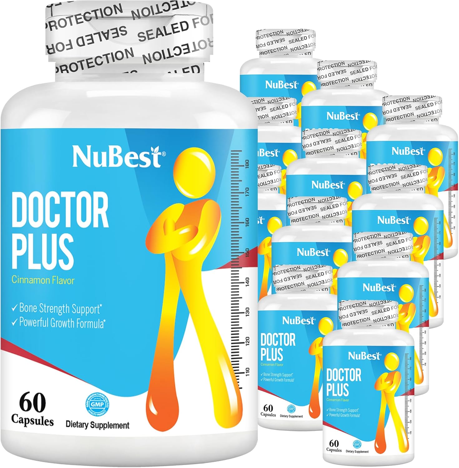 NuBest Doctor Plus - Bone Health Formula - Bone Support, Bone Strength with Calcium, Vitamins D3, Vitamin K2 (MK7) - Immunity and Overall Health for Children (10+) and Teens - 12 Pack