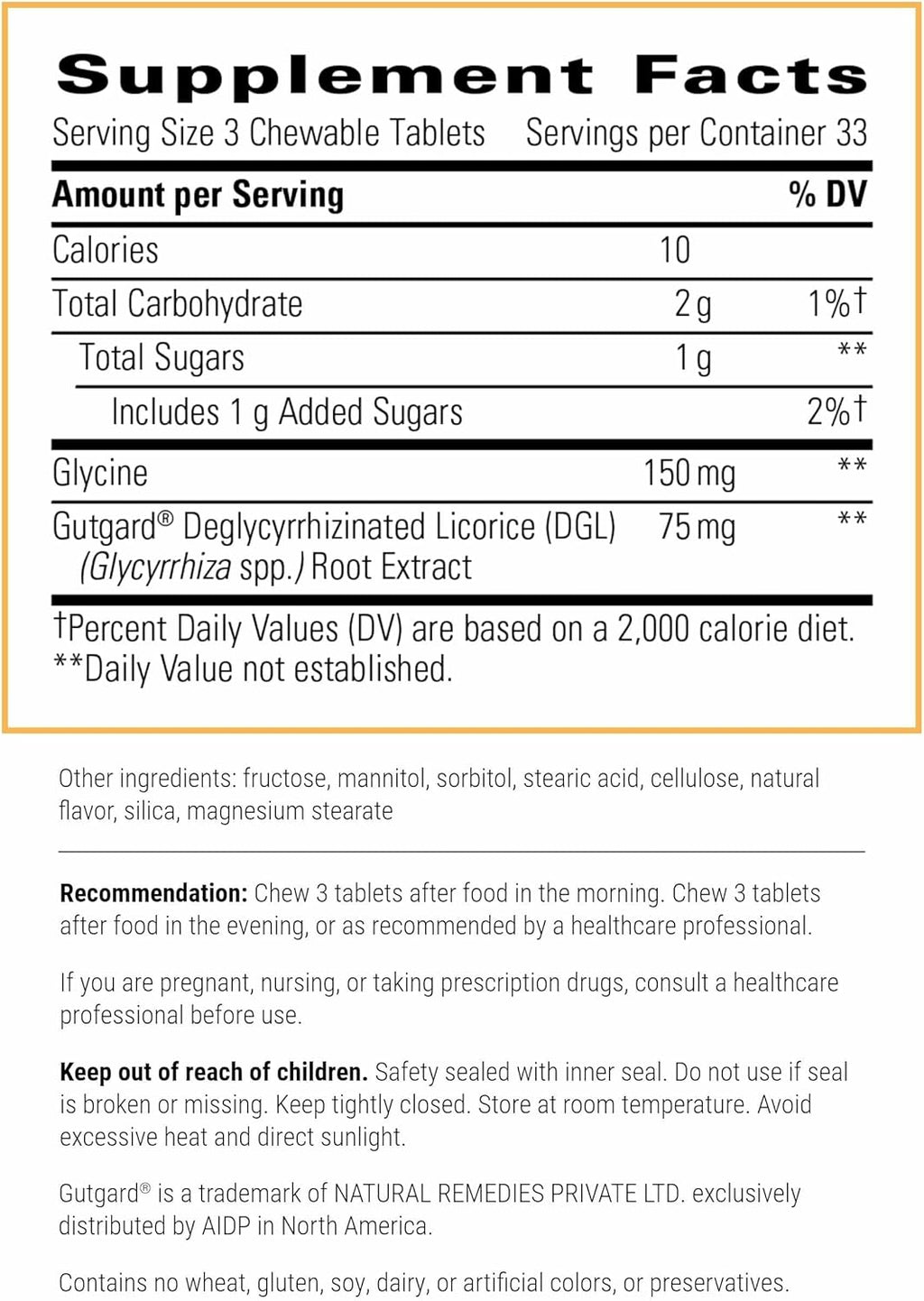 Integrative Therapeutics Rhizinate - Deglycyrrhizinated Licorice (DGL) - for Digestive Support with Licorice Root Extract* - Gluten Free - Dairy Free - Vegan - 100 Chewable Tablets