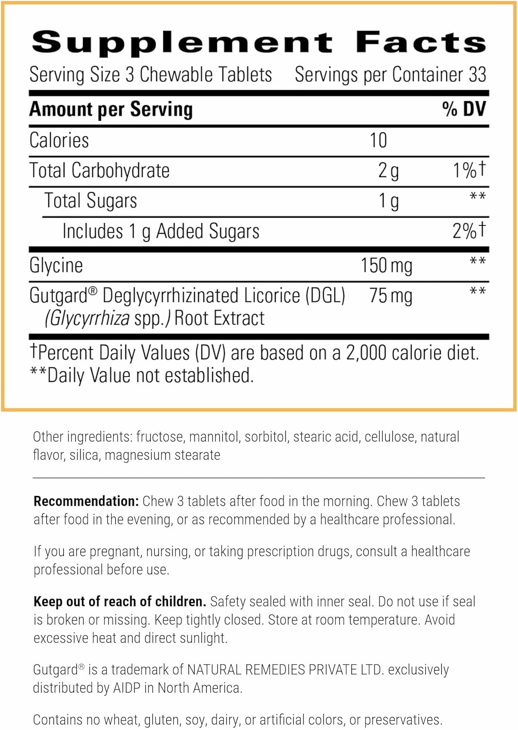 Integrative Therapeutics Rhizinate - Deglycyrrhizinated Licorice (DGL) - for Digestive Support with Licorice Root Extract* - Gluten Free - Dairy Free - Vegan - 100 Chewable Tablets
