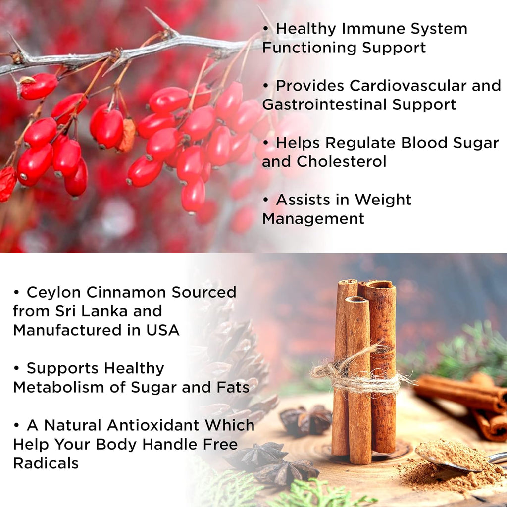 Berberine with Ceylon Cinnamon Gummies — Sugar-free, 98% Pure & 10x Absorption — 1200mg HCL Organic Berberine Supplement for Weight Management, Immunity, Metabolic & Digestive Health(30 Days)