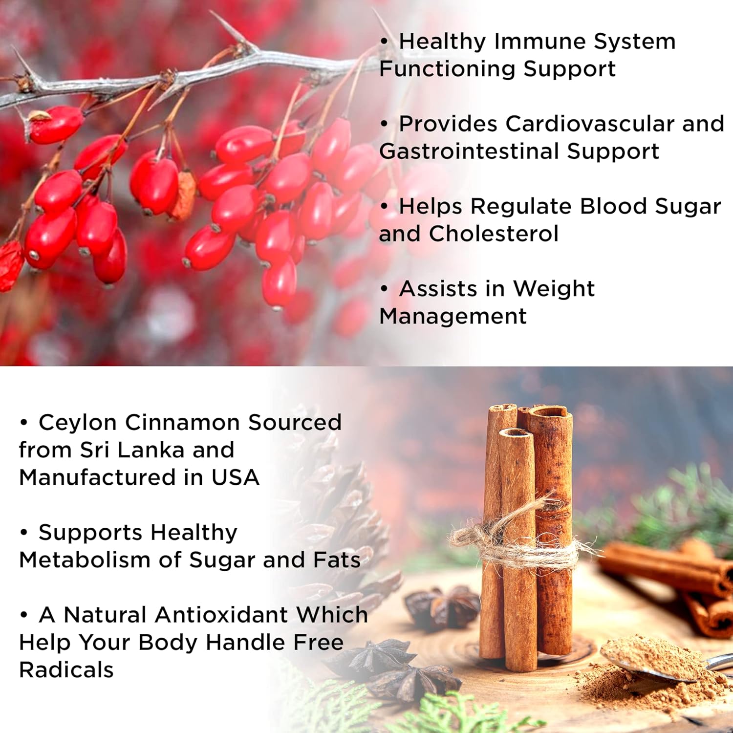 Berberine with Ceylon Cinnamon Gummies — Sugar-free, 98% Pure & 10x Absorption — 1200mg HCL Organic Berberine Supplement for Weight Management, Immunity, Metabolic & Digestive Health(30 Days)