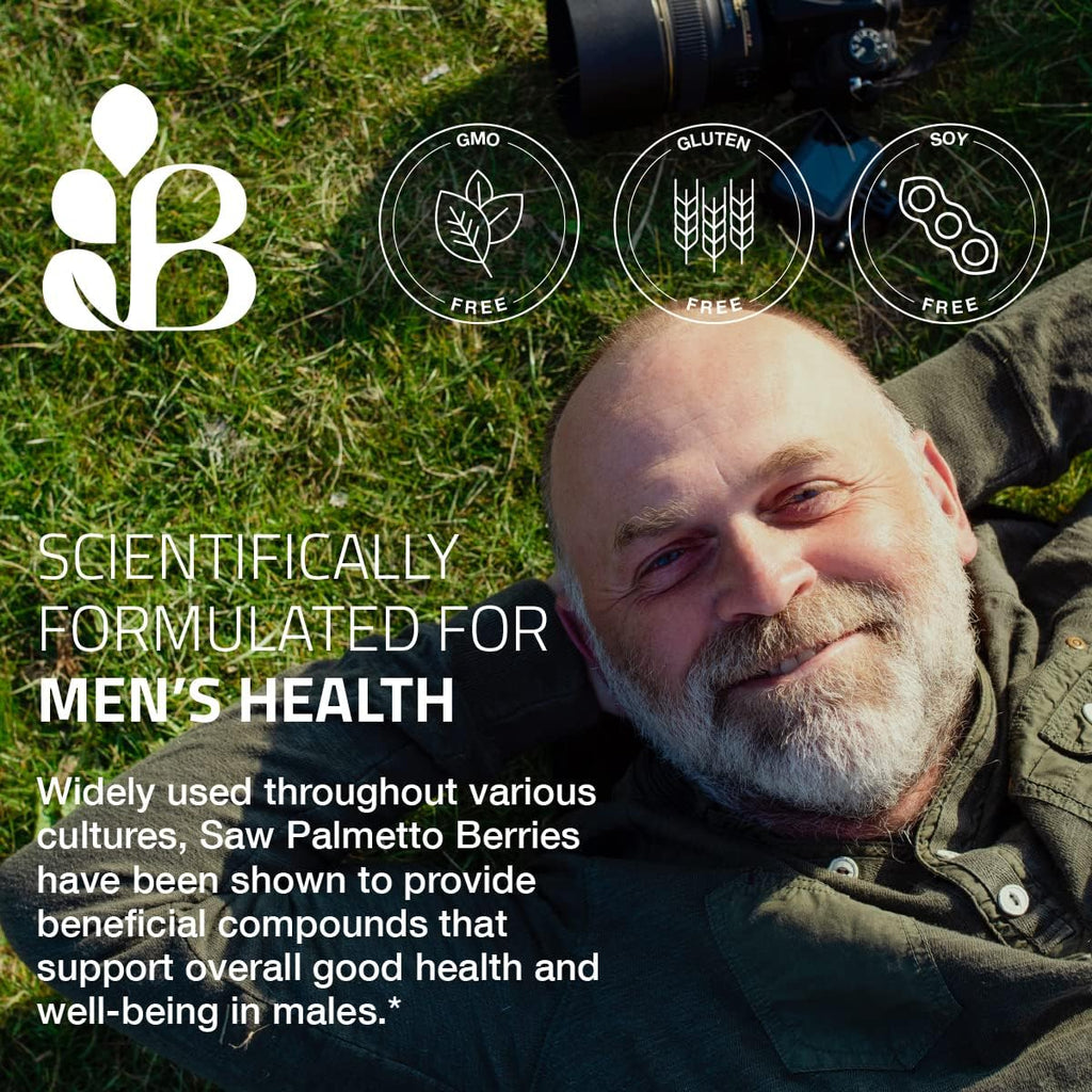 Bronson Saw Palmetto Extra Strength Supports Healthy Prostate Function & Urinary Health Support - Non GMO, 100 Vegetarian Capsules