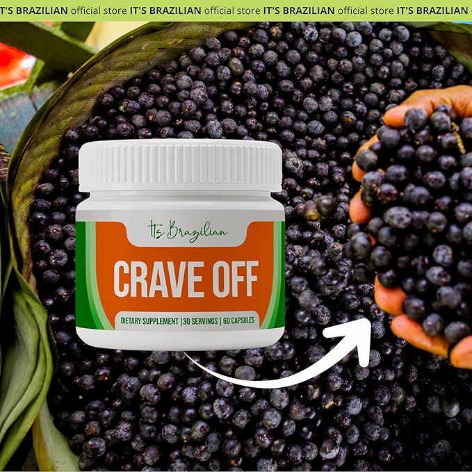 IT'S BRAZILIAN Crave-Off - Metabolism & Energy Support Supplement - Helps Supports Your Overall Wellness and Nutritional Balance - 60 Capsules