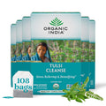 Organic India Tulsi Cleanse Detox Tea - Holy Basil, Ginger, Turmeric, Herbal Tea, Stress Relieving & Cleansing, Immune Support, Adaptogen, Organic, Non-GMO, Caffeine-Free - 18 Infusion Bags, 6 Pack