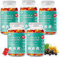 BIO VITALICA Sea Moss Gummies Elderberry BioVitalica - Vitamin C D + Zinc - Irish Seamoss Vegan Gummy with Sea Moss Gel & Powder for Immunity, Detox - for Adults and Kids (5Packs)