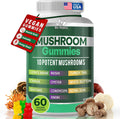 Mushroom Gummies – 10 Mushroom Complex with Lion’s Mane, Reishi, Chaga, Cordyceps & More – Fruity Vegan Gummies – Non-GMO, Gluten-Free, Plant-Based – 1 Pack