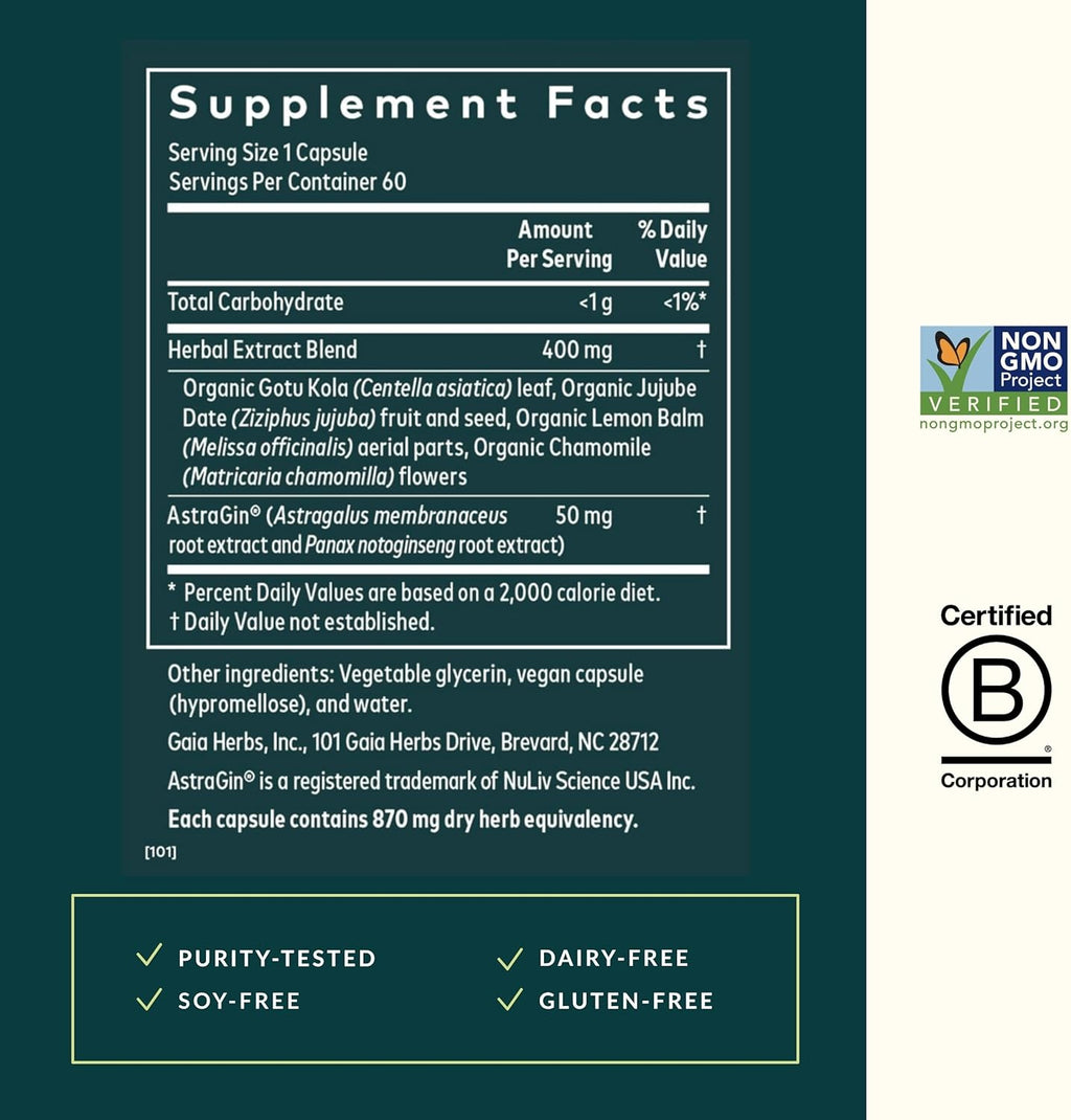 Gaia Herbs Gut Revival - Herbal Digestive Supplement to Support Gut Health - Made with Astragalus, Gotu Kola, Jujube & More - Free from Dairy, Soy & Gluten - 60 Vegan Capsules (60 Servings)