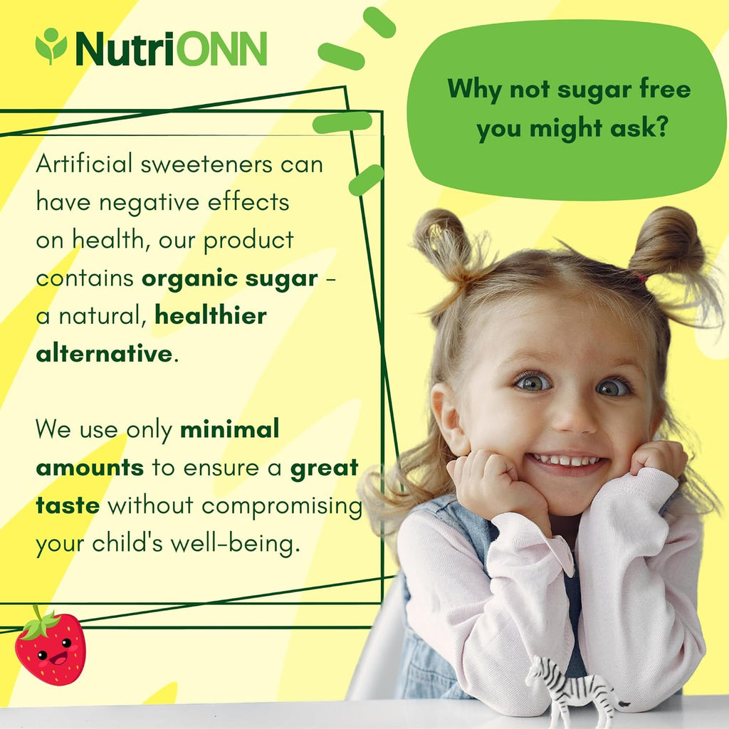 Organic Kids Probiotic Gummies - USDA Organic Chewable Probiotics for Kids - 60 Delicious Gummies - Child Digestive, Immune Support & Gut Health Supplement - Vegan & Non-GMO