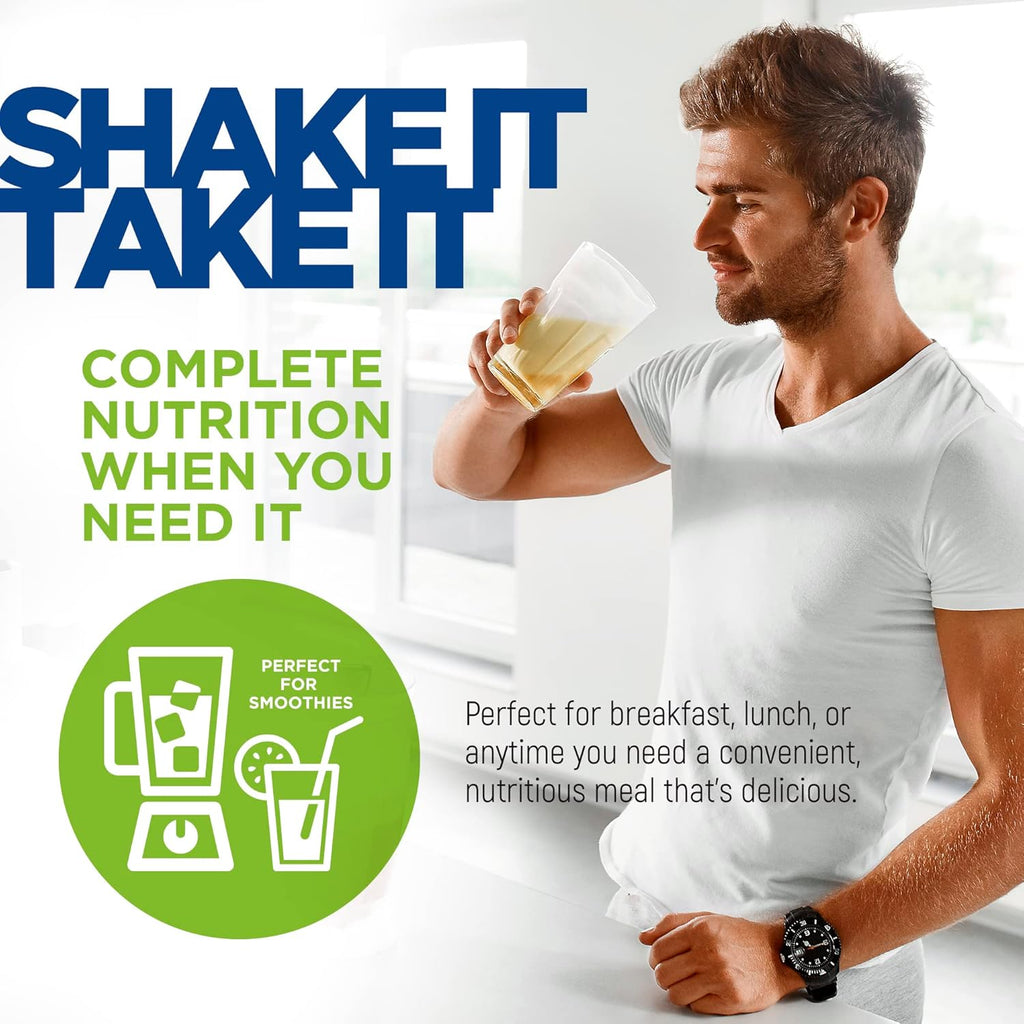 WellnessPro Mens Balanced Nutrition Meal Replacement Shake, Shake & Smoothie Powder Specific Formula for Men, 15 Servings, Vanilla Flavor, Gluten Free, 20g Protein Per Serving