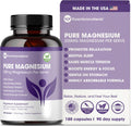 Pure Magnesium Glycinate Supplement – Highly Absorbable Chelated Magnesium for Sleep, Muscle & Nerve Health, Energy, Relaxation & Bone Health – 200mg Per Serving, 180 Capsules