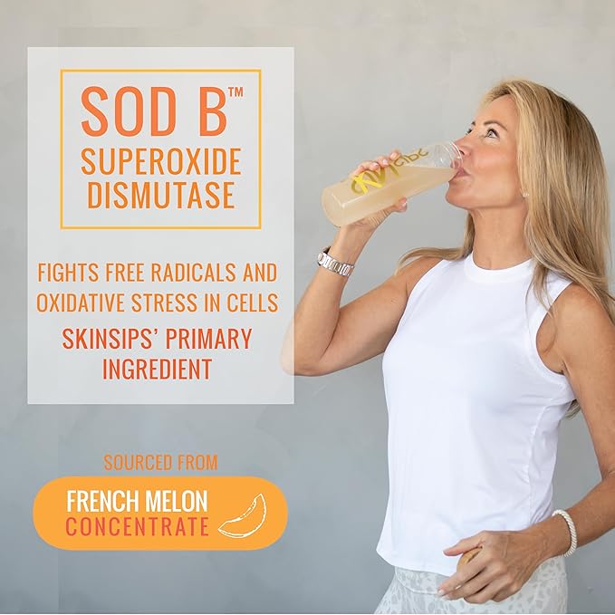 Skin Health & Energy Boost Drink Mix- Sugar Free, SOD B (TM), Antioxidants from French Melon Concentrate, On The Go Stick Packs, Mango, 30 Pack