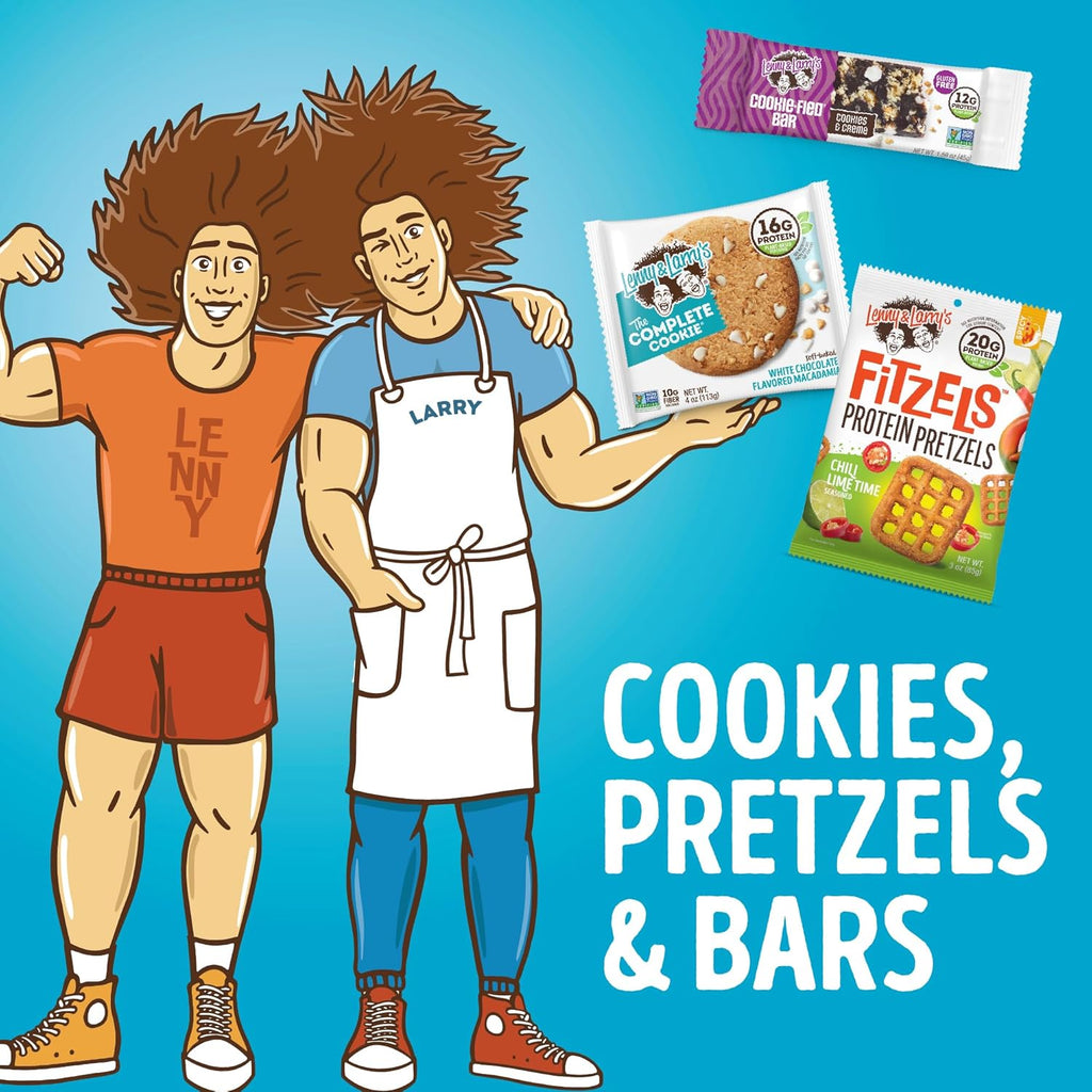 Lenny & Larry's Cookie-fied Bar – Chocolate Chip Cookie Dough Vegan Protein Bars 9x45g – Healthy Snacks with 12g Plant Protein & 5g Fiber – Gluten free Power Bar, Keto Friendly, Non-GMO & Vegan