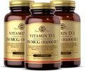 Solgar Vitamin D3 (Cholecalciferol) 250 MCG (10,000 IU), 120 Softgels - 3 Pack - Helps Maintain Healthy Bones & Teeth - Immune System Support - Non-GMO, Gluten Free, Dairy Free - 360 Total Servings