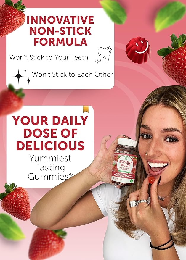 Lunakai USA Made Womens Multivitamin Gummies - Delicious Daily Dose with 16 Multi Vitamins for Women - Energy & Immune Support, Non-GMO - 3 Pack