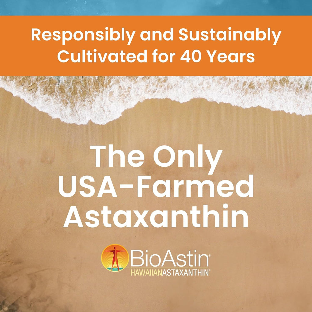 Nutrex Hawaii BioAstin Hawaiian Astaxanthin - 12mg, 25 Softgels - Farm-Direct Premium Antioxidant Supplement to Support Eye, Skin, Joint & Immune System Health - Non-GMO & Gluten-Free