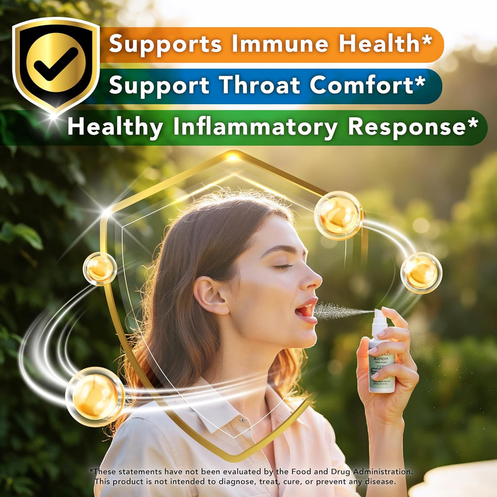 LOVITA Bee Propolis Throat Spray 250mg, Bee Propolis Extract with 18% Bioflavonoids, Alcohol-Free Antioxidant, Immune Support & Sore Throat Relief, Gluten-Free, Non-GMO, 1 Fl Oz, 90 Day Supply