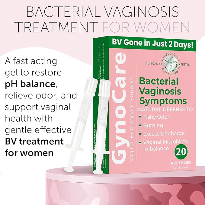 Bacterial Vaginosis Treatment | BV Treatment For Women | Natural Homeopathic Pre-Filled Vaginal Applicators for Odor, Itching, BV, and Vaginal Microbiota Imbalance (20 Pre Filled Applicators)