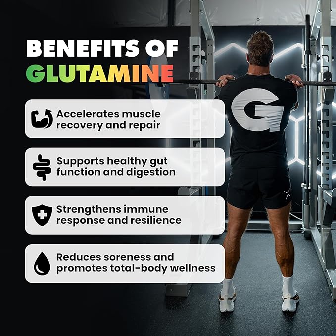 Gains in Bulk L-Glutamine, Gluten Free Glutamine Powder for Muscle Recovery and Growth, Post Workout Support, Amino Acid Supplement, Promotes Protein Synthesis, Non GMO, Cherry Limeade, 30 Servings