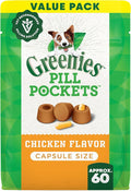 Greenies Pill Pockets for Dogs Large Size, Dog Treat Pouch for Capsule Medication, Chicken Flavor, 15.8 oz. Pouch