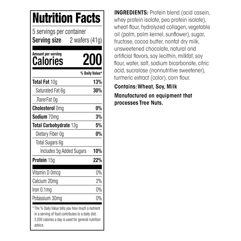 WonderSlim Protein Wafer Snack Bar, Lemon, 200 Calories, 15g Protein, 0mg Cholesterol (5ct)
