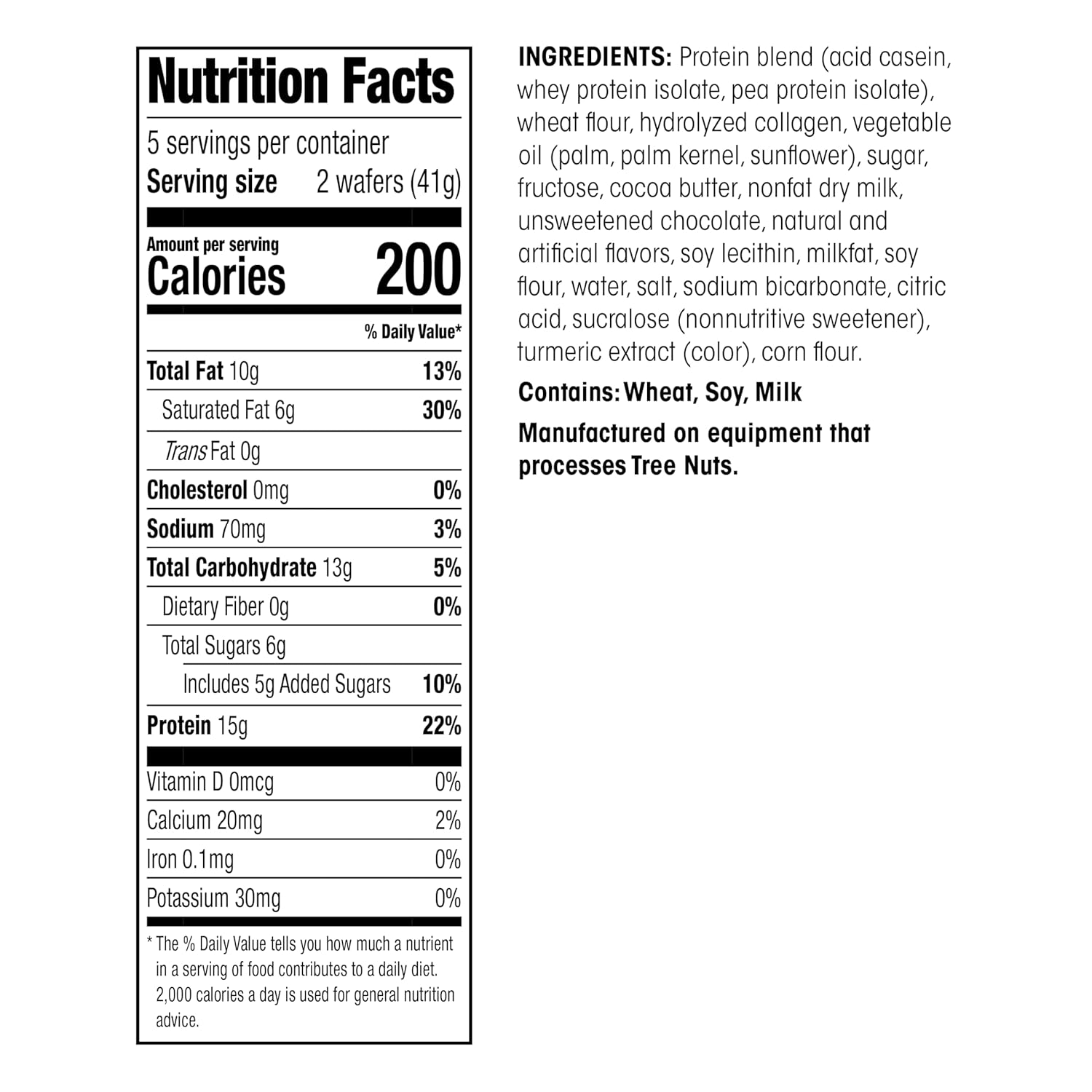 WonderSlim Protein Wafer Snack Bar, Lemon, 200 Calories, 15g Protein, 0mg Cholesterol (5ct)